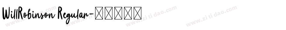 WillRobinson Regular字体转换